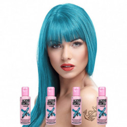 Crazy Color Semi-Permanent Blue Jade Hair Dye 4 Pack 100ml